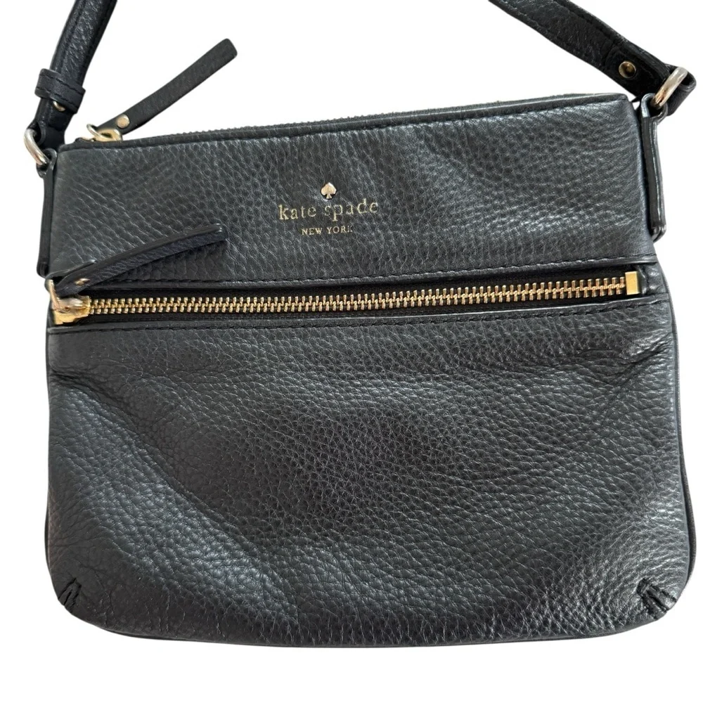 Kate Spade Small Black Crossbody Pebbled Leather - Picture 2 of 4